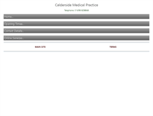 Tablet Screenshot of caldersidemedicalpractice.co.uk